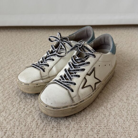 Golden Goose_  Hi Star Sneakers with Additional Lace Accessory - Picture 5 of 11